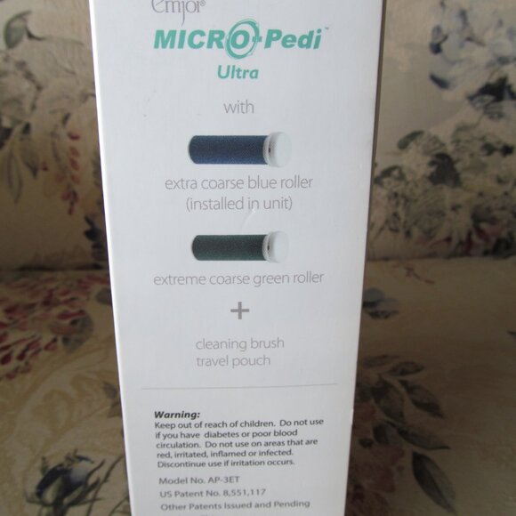 NEW Emjoi Micro-Pedi Ultra Callus Remover 2 Rollers ~ Turquoise Color ~ NIB - Picture 3 of 10